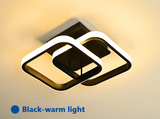 
LuxiLamps - Modern Ceiling Lamp - Square LED - Chandelier - Aisle Lamp - Lighting - 29 cm - Black - Ceiling Light - 20W