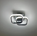 
LuxiLamps - Modern Ceiling Lamp - Square LED - Chandelier - Aisle Lamp - Lighting - 29 cm - Black - Ceiling Light - 20W