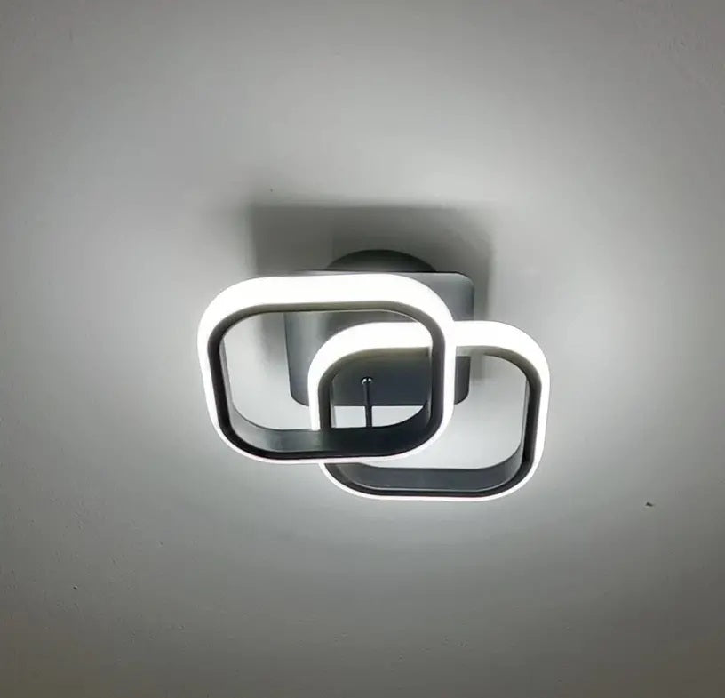 LuxiLamps - Modern Ceiling Lamp - Square LED - Chandelier - Aisle Lamp - Lighting - 29 cm - Black - Ceiling Light - 20W