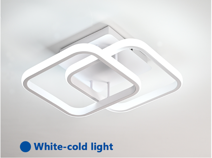 LuxiLamps - Modern Ceiling Lamp - Square LED - Chandelier - Aisle Lamp - Lighting - 29 cm - White - Ceiling Light - 20W