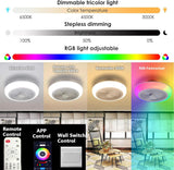 
Ceiling Fan With Lighting - 6 Speeds - RGB And Dimmable - With Remote Control And App - With Bluetooth Speaker