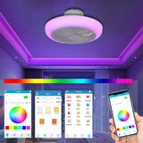 
Ceiling Fan With Lighting - 6 Speeds - RGB And Dimmable - With Remote Control And App - With Bluetooth Speaker