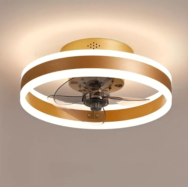 LuxiLamps - Ventilator Lamp - Smart Lamp - 6 Standen - Dimbaar - Zwart - Kroonluchter Ventilator - Chandelier Fan - Woonkamer Lamp - Ventilator Lampen