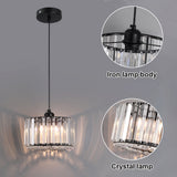 
Luxurious Crystal Pendant Lamp - Chandelier Pendant Lamp - Modern Pendant Lamp - Black - Chandelier - E27