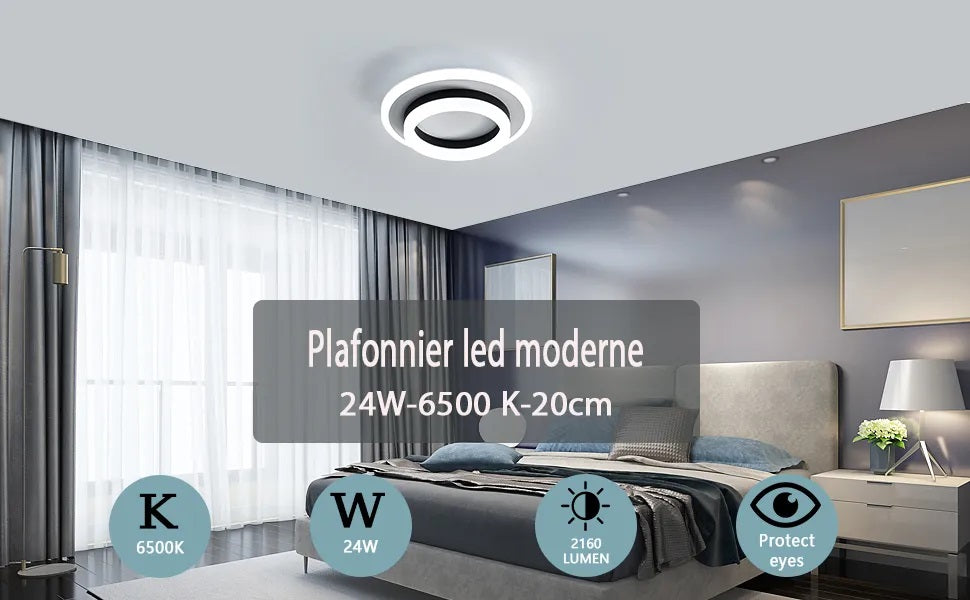 Moderne Acryl Plafond Verlichting - LED Rond Plafondlamp - Warm Wit - Gangpad of Hal Lamp - Plafoniere