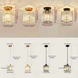 
K9 Crystal Ceiling Light - Gold - E27 Without Bulb - Surface Mounting - For Hallway Or Entrance