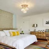 
Modern Crystal Chandelier - 3-Head Crystal Ceiling Lamp - K9 Crystal - E27 - Gold - Lighting - Ceiling Light