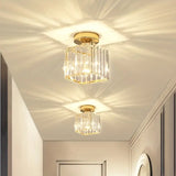 
Modern Crystal Ceiling Light - Gold - LED Square Crystal Chandelier - Aisle Lamp