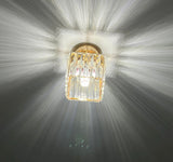 
Modern Crystal Ceiling Light - Gold - LED Square Crystal Chandelier - Aisle Lamp
