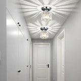 
Modern Crystal Ceiling Light - Round LED Crystal - Chandelier - Chrome - Aisle or Hallway Lamp - Crystal LED Lamp - Ceiling Light