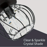 
Modern Crystal Ceiling Light - LED Round Crystal - Chandelier - Black - Aisle or Hallway Lamp - Crystal LED Lamp - Ceiling Flush Mount