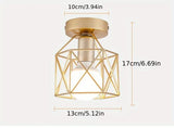 
Geometric Cage Ceiling Light - E27 - Bulb Not Included - For Hallway - Ceiling Fixture