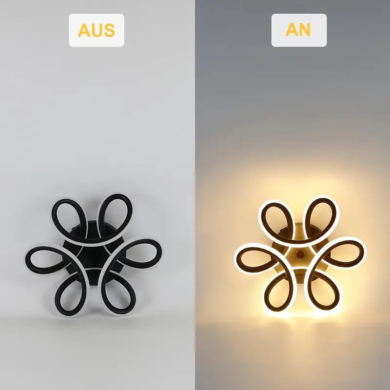 Flower-Shaped Ceiling Light - Black - For Living And Dining Room - Ceiling Fixture
