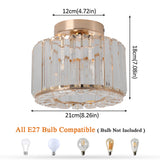 
Ceiling lamp - Lighting - Aisle - Lamp - Crystal Look - Ceiling light - 22 cm - Round - Gold - E27