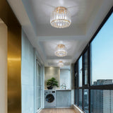 
Ceiling lamp - Lighting - Aisle - Lamp - Crystal Look - Ceiling light - 22 cm - Round - Gold - E27