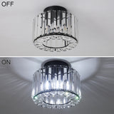 
Ceiling lamp - Lighting - Aisle - Lamp - Crystal Look - Ceiling lamp - 22 cm - Round - Black - E27