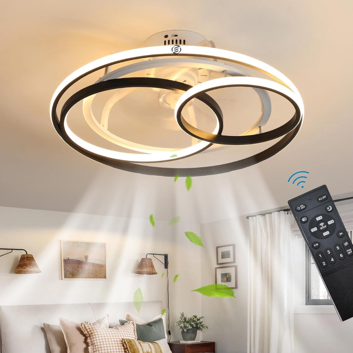 Ceiling Light with Fan - Ceiling Fan - Ceiling Fan Remote Control - Bedroom Ceiling Fan - Ceiling Fan with Light - Ceiling Lamp
