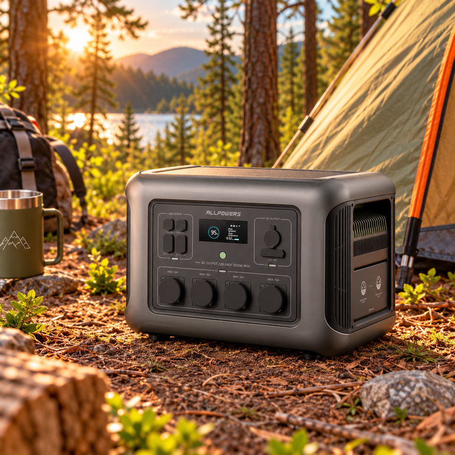 Powerstation R2500WE - Draagbare Powerstation - Krachtcentrale - 2016Wh / 2Kwh - Uitbreidbaar Tot 20kWh – Output 2500W - Piek 4000w - 13 Outputs AC/DC & USB - LiFePO4 Batterij - Camping - Thuis - Noodaggregraat - Noodstroom - Inclusief APP