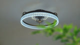 
LuxiLamps - RGB Fan Ceiling Lamp - Ceiling Fan - Black - Dimmable - 50 cm - 6 Speed Fan - Kitchen Lamp - Living Room Lamp - Modern Lamp