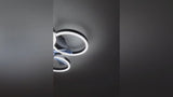 
LuxiLamps - 4-Ring Fan - Black - 60 cm - Smart Lamp - Chandelier - Dimmable with Remote Control - 64W