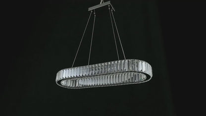 Kroonluchter - Crystal Led Hanglamp - Woonkamerlamp - 57cm - Met Afstandsbediening - Moderne lamp - Hanglamp
