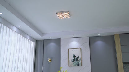 4 Head Crystal Plafondlamp - Moderne Lamp - Led Lamp 35 cm - Plafondlamp - Plafonniere - Kroonluchter