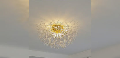 Kristallen Plafondlamp | Kroonluchter | 8 Lichtpunten | Silver | Crystal Plafoniere | 55 cm | Moderne lamp