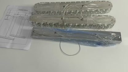 TerugTerug Home Wonen  Verlichting  Lampen  Hanglampen  Kristallen Kroonluchter - Crystal Led Hanglamp - Eetkamer Hanglamp - Chroom - 3 Kleuren - Moderne Hanglamp - Woonkamerlamp - Plafonniere