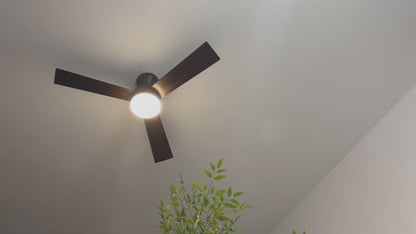 LuxiLamps - 3 Blad Plafondventilator - Moderne LED Ventilator Lamp - 6 Snelheden - Bedienbaar Met Afstandsbediening - 132 cm - Zwart - Woonkamerlamp
