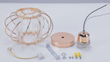 
Modern Crystal Ceiling Light - LED Round Crystal - Chandelier - Gold - Hallway or Foyer Lamp - Crystal LED Lamp - Flush Mount