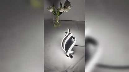 Flightmode - Indoor Wall Lamp, LED Wall Lamp, Modern Design, 22 W, Curved Design, 3000 K, Warm White Light, 2500 Lumens, Black, IP20, for Bedroom, Living Room [Energy Class E]