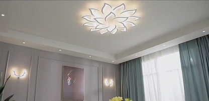 LuxiLamps - 18 Sterren Plafondlamp - Wit - Met Afstandsbediening - Smart lamp - Dimbaar Met App - Woonkamerlamp - Moderne lamp - Plafonniere