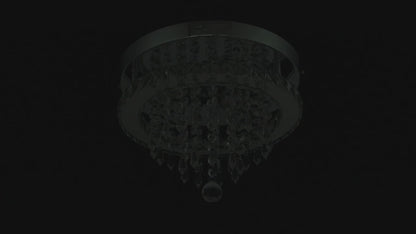 LuxiLamps - Kristallen - Plafondlamp - LED - Kristallen - Chroom Kroonluchter - Warm Wit - Hanger - Verlichting - Hal - Keuken - Slaapkamer - Woonkamer