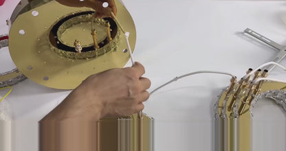 5 Cirkel Gouden Kroonluchter - Dimbaar Met Afstandsbediening - Woonkamerlamp - LED Plafondlamp - Plafonniere - Crystal LED Lamp