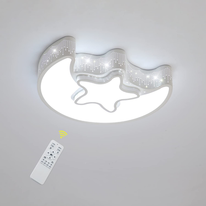 Moon Ceiling Lamp - Remote Control - Dimmable - Modern Lamp - 50 CM - Bedroom Lamp - Living Room Lamp