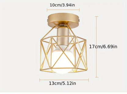Moderne Plafondlamp - Goud - Moderne Lamp - E27 - Gangpad of Hal Lamp - Vintage Lamp - Plafoniere