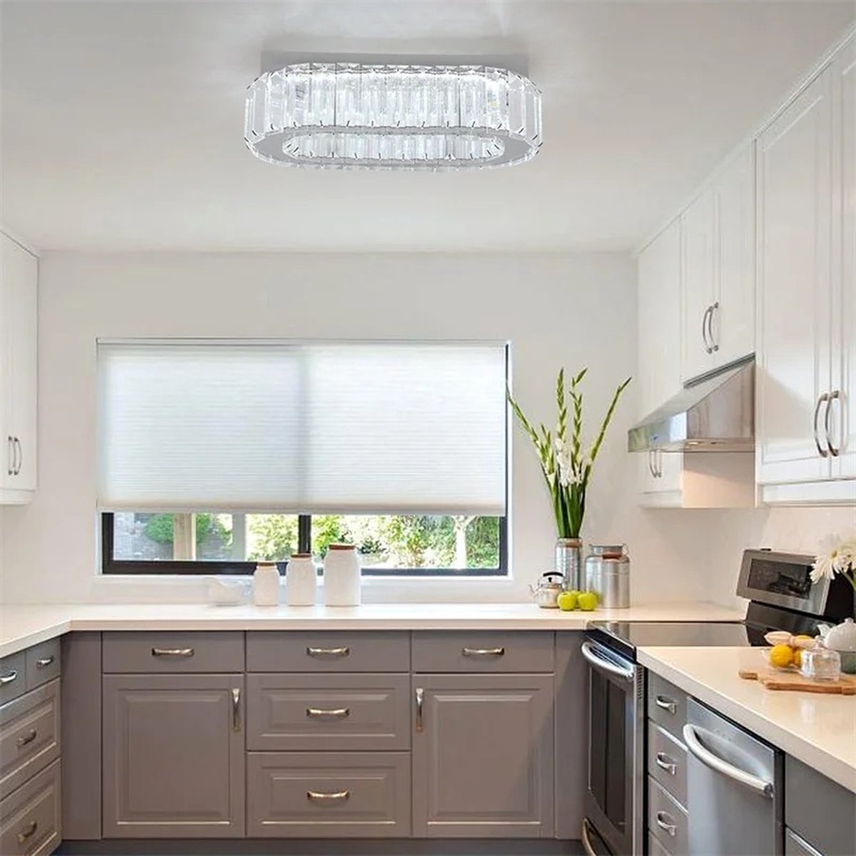 Ring Plafondlamp - K9 Kristallen Led Lamp - Woonkamerlamp - Koud Wit - Moderne lamp - LED Plafondlamp - Plafonniere