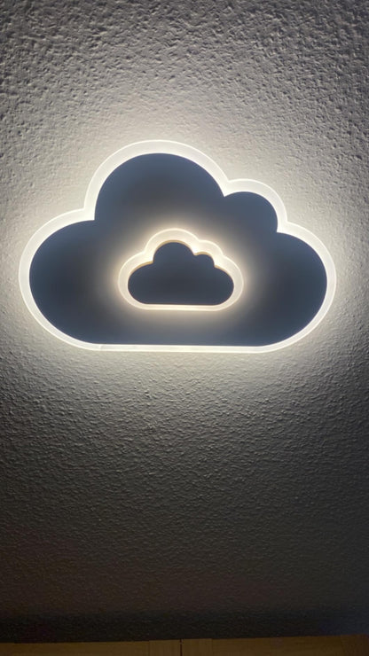 Wolken Plafondlamp - Dimbaar Met Afstandsbediening - Wit - Kinderkamer - Moderne lamp - Plafonnière - Babykamer Decoratielamp