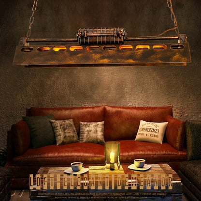 Industrieel Metalen Hanglamp - Antieke Houten Kroonluchter - Vintage - Amerikaanse Stijl - Verstelbaar - 78 cm - Moderne Hanglamp