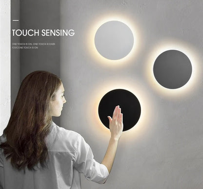 LuxiLamps - Led Touch Switch - Modern Sensor Wall Lamp - White - Wall Lamp Touch - LED Wall Lighting