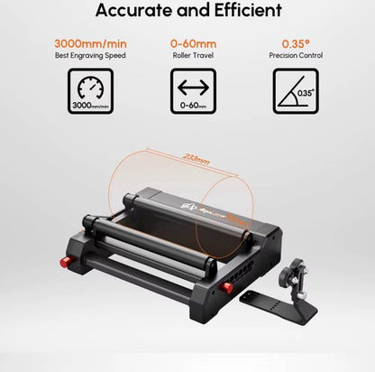 Laser Graveermachine 10W - 3.5 Inch Touchscreen - Laser Cutter - Met Roller - Laserprinter All In One - Graveren - Display - Zwart - Hout Acryl Laser Snijmachine - Bedienbaar Met APP