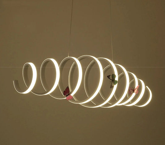 Hanglamp - Kroonluchter - Wit - Woonkamerlamp - 100 cm - Moderne Hanglamp - Eetkamer Lamp