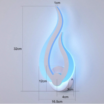 Vlammen Wandlamp - RGB - Moderne Wandlamp - Met Afstandsbediening - Muurlamp - Woonkamer - LED - 12w