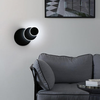 LuxiLamps - Led Wandlamp - 350 ° Draaibaar - Moderne Wandlamp - Zwart - Wall Lamp - LED Muurverlichting