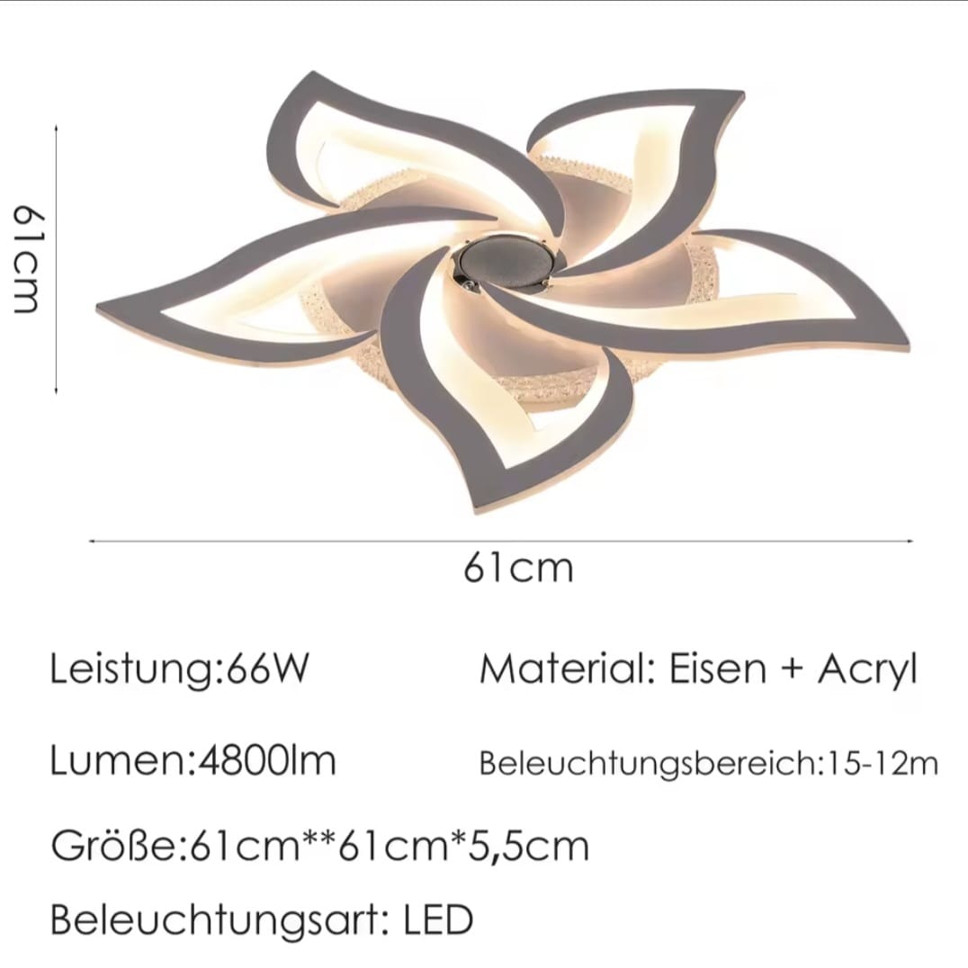 5 Lotus RGB - Met Ingebouwde Speaker - Dimbaar Met Afstandsbediening en APP - 12 Kleuren - Plafoniere - Smart lamp - Moderne LED Lamp