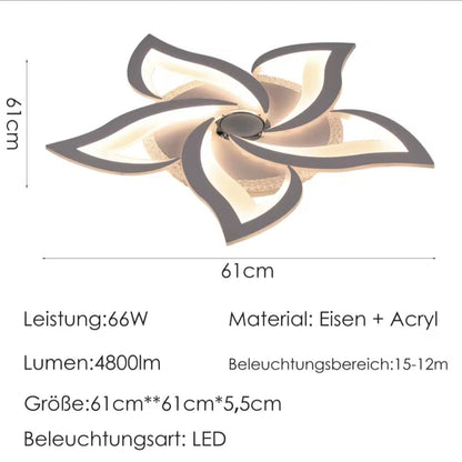 5 Lotus RGB - Met Ingebouwde Speaker - Dimbaar Met Afstandsbediening en APP - 12 Kleuren - Plafoniere - Smart lamp - Moderne LED Lamp