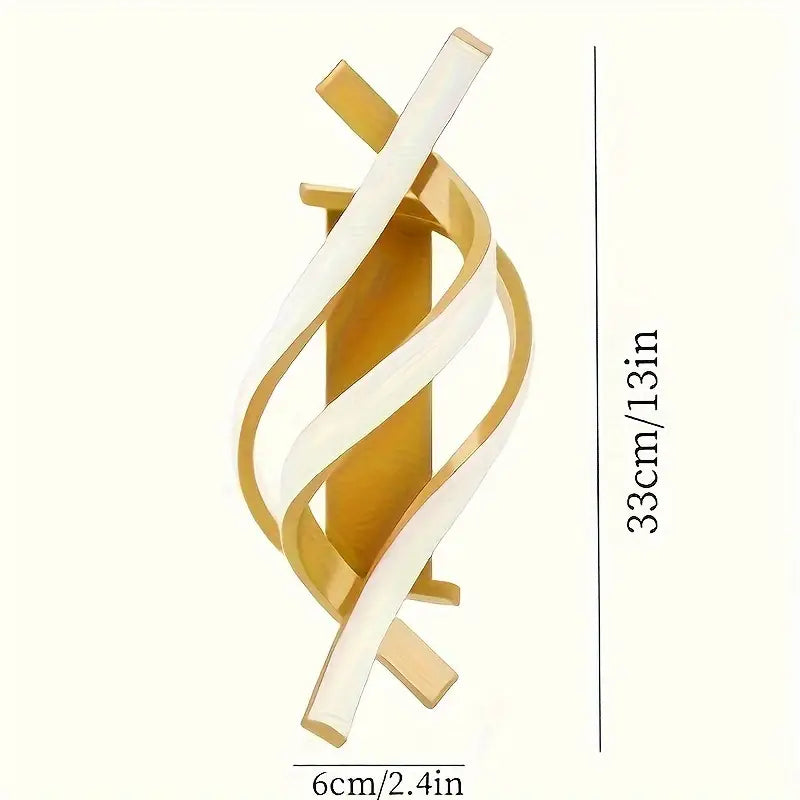 Flightmode - Modern Wall Lamp | Lighting | Pendant Lamp | Wall Lamp | For Living Room, Bedroom | Spiral | Electric | Gold