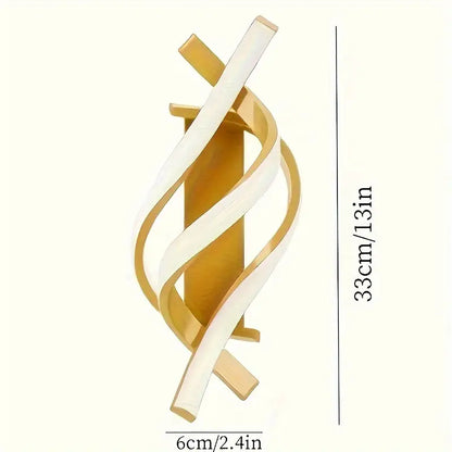 Flightmode - Modern Wall Lamp | Lighting | Pendant Lamp | Wall Lamp | For Living Room, Bedroom | Spiral | Electric | Gold