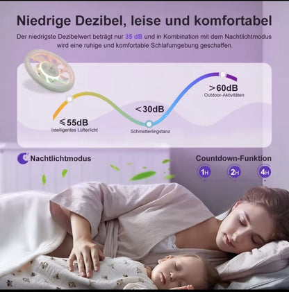 RGB Plafondventilator - Met Speaker - Dimbaar Met Afstandsbediening - 12 Kleuren - 60W - RGB Muziek Ventilator - Woonkamerlamp - Kroonluchter Ventilator