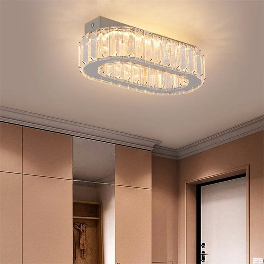 Ring Plafondlamp - K9 Kristallen Led Lamp - Woonkamerlamp - Warm Wit - Moderne lamp - LED Plafondlamp - Plafonniere